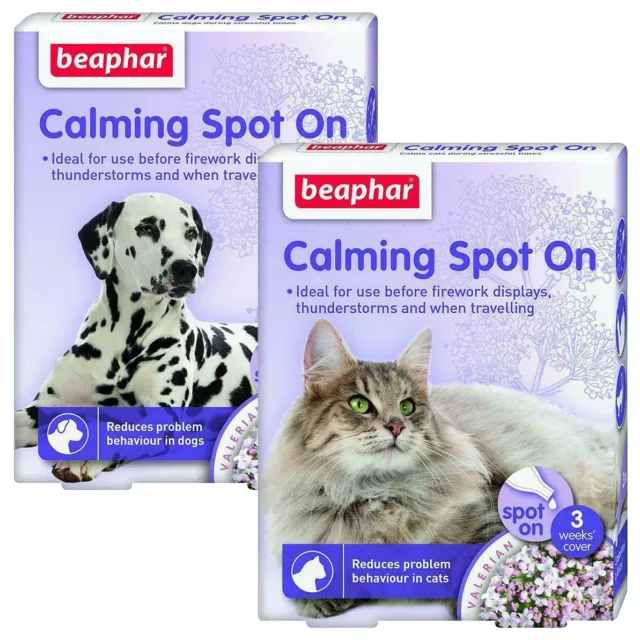 Beaphar Calming Spot On: Dog, Cat, Puppy Pet Reduces Stress & Anxiety Care