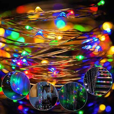 33Ft 8 Modes Solar String Lights Fence Garden Courtyard Christmas Day Decoration
