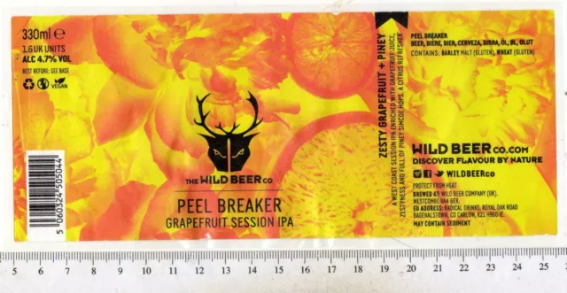UK Beer Label - Wild Beer Brewery - Somerset - Peel Breaker