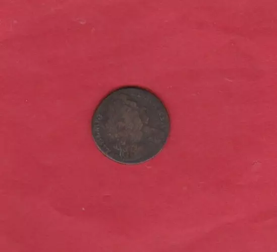 1694 William & Mary Halfpenny Coin In A Well Used To Fair Condition. 2