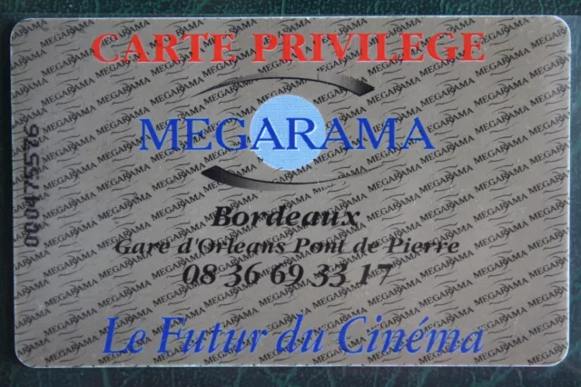 Carte Cinema - Megarama - Bordeaux -