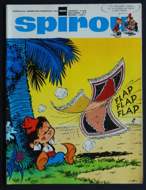 SPIROU 1606 de 1969 avec mini-récit 446 - Franquin - Roba - Peyo - WIll - TTBE+