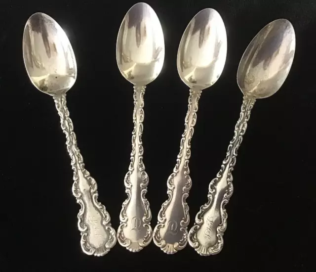 WHITING MFG. CO. "LOUIS XV" STERLING SILVER 5 1/4" DEMITASSE SPOON, 15 grams