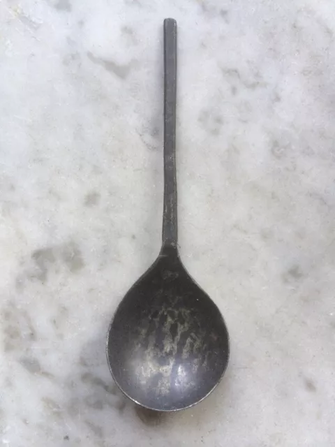 Antique Rare & Early Dutch/English Bronze Spoon Circa 1500 Marked Excavated