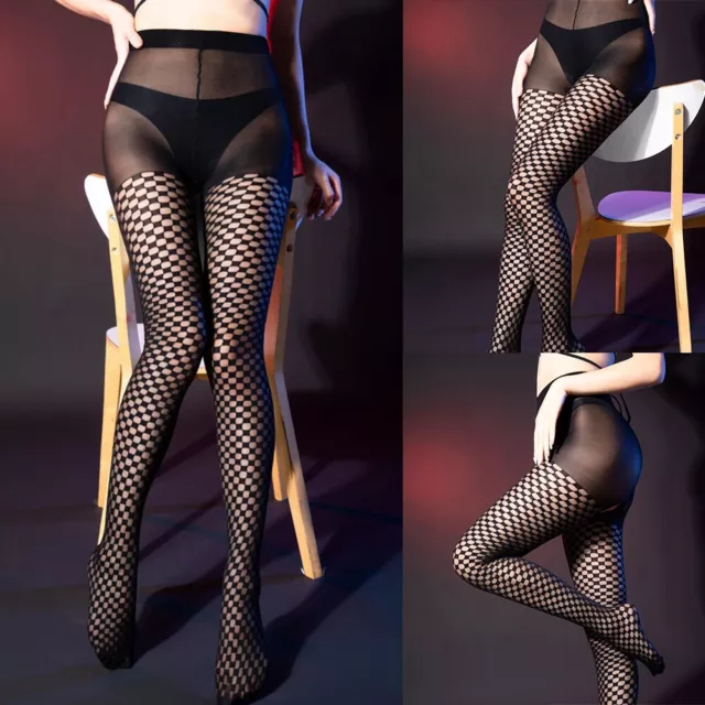 leggings noirs en dentelle séduisants culotte entrejambe déchirure