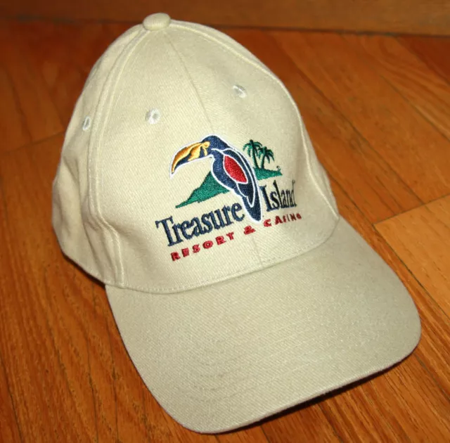 Treasure Island Resort Casino hat cap beige twill embroidered adjustable