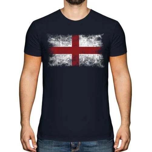 Inghilterra S.Giorgio Affliggere Bandiera T-Shirt Top Inglese Calcio Gift