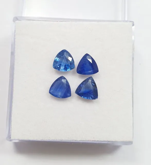 Lote de 4,68 quilates de cianita azul natural con forma de trillón, gema...