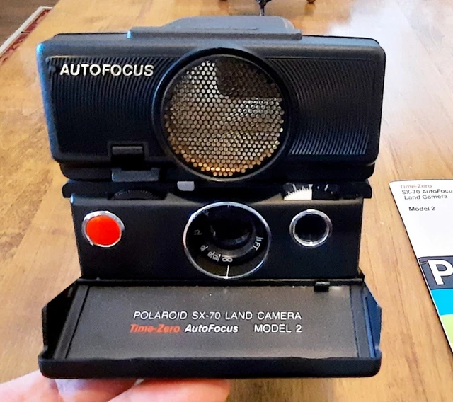VINTAGE POLAROID SX-70 Land Camera Time-Zero Autofocus Model 2 Tested