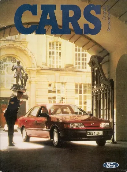 Ford Cars August-September 1986 UK Brochure Fiesta Escort Sierra Capri Granada