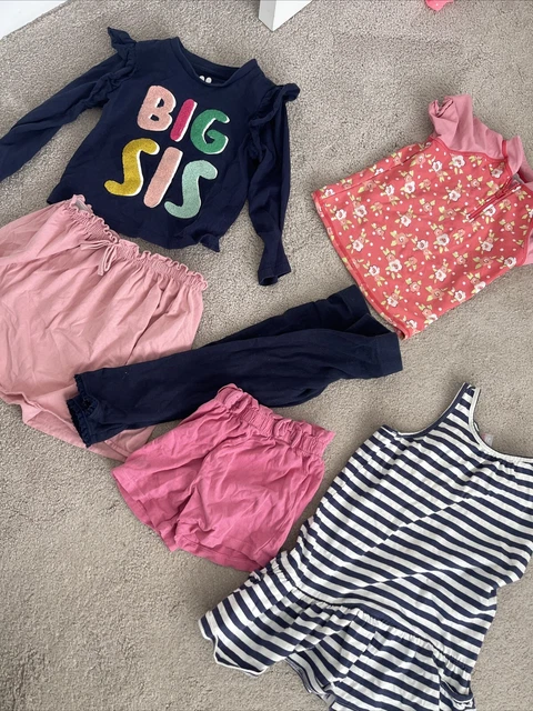 Girls clothes bundle age 2-3 years Dress Tops shorts various brands big sis