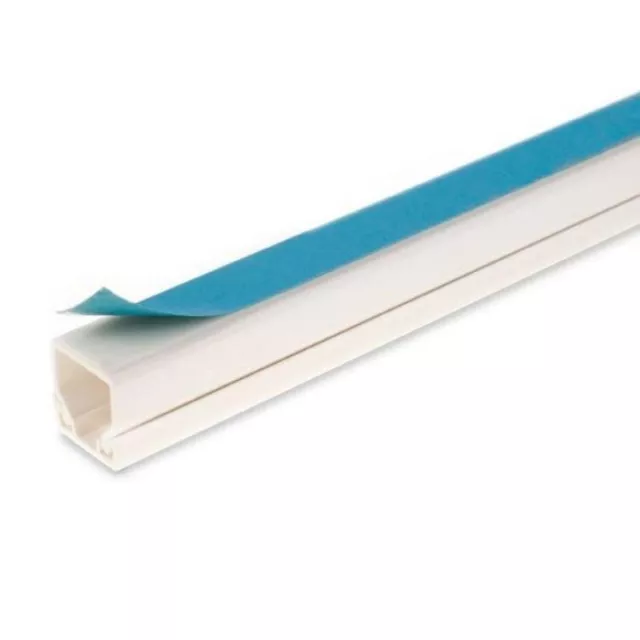 25 x 16 Adesivo Mini Canaletta Bianco Cavo Elettrico Condotto Filo Canale