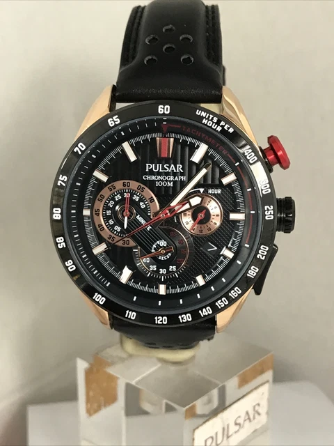 PULSAR WRC Chronograph Black Dial Stainless Steel Bracelet Mens Watch PW6003X1 129.99 PicClick UK