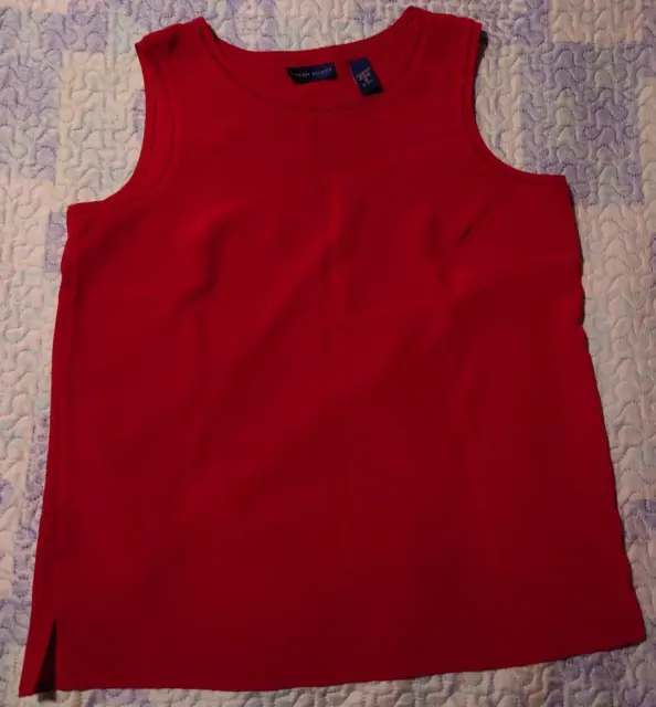 Karen Scott Women's Sleeveless Red Blouse Top Size Medium M Womens Shirt