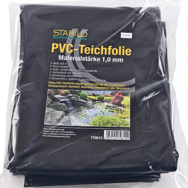 PVC Teichfolie 1,0mm Gartenteichfolie Folie UV- und witterungsbeständig