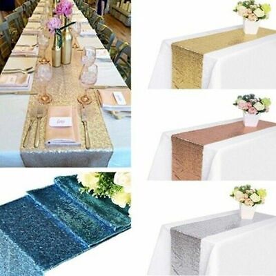 Glitter Sequin Table Runner Sparkly Wedding Party Decor 4ft table 12 x 80 inches