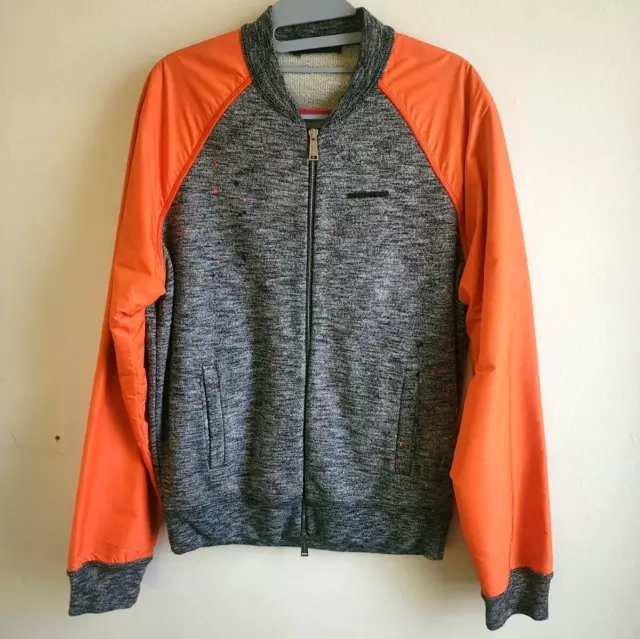 Dsquared2 Jacket Mens Orange Grey Casual.