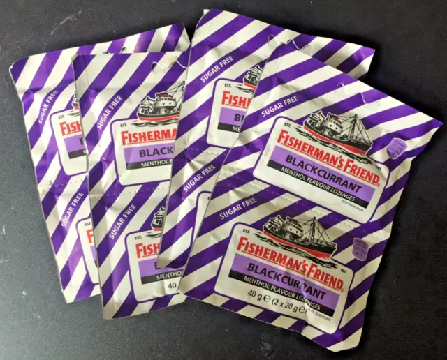 Fishermans Friend Blackcurrant Lozenges Sugar Free Extra Strong 8 x 20g