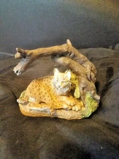 Wildlife Preservation Franklin Mint Sculpture Collection Felis Lynx  1987