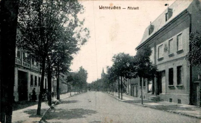 Ak Gruss Aus Werneuchen Kreis Barnim Altstadt Strassen Ansicht Mit Häuser 1926