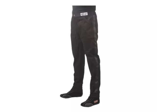 Large Black Single Layer Race Driving Fire Safety Suit Pants SFI 3.2A/1 Rated