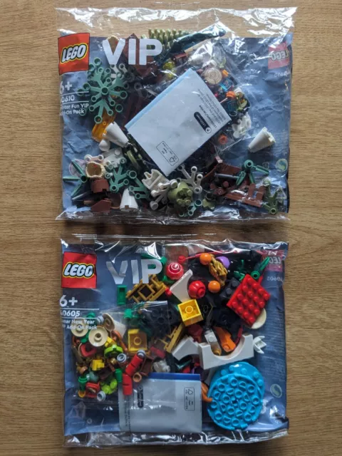 Lot Lego Pack d'accessoires VIP 40605 - 40610 neuf scellé