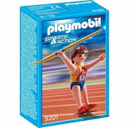 Playmobil 5201 Lanzamiento De Jabalina (Serie Atletas). Nuevo En Caja.