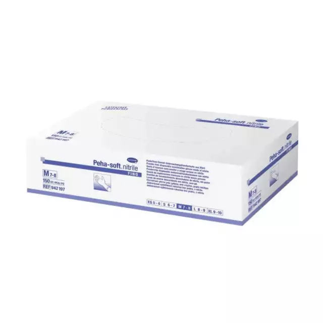 Guantes desechables Peha-soft nitrilo fino, sin polvo - XL / azul | paquete (150