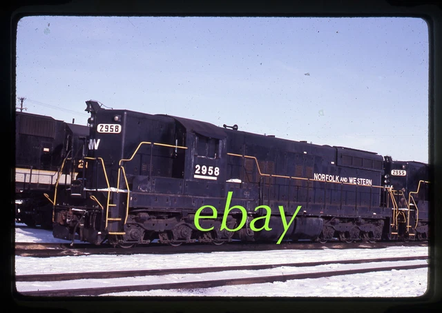 Orig Slide Norfolk Western N&W NW #2958 SD9 1984