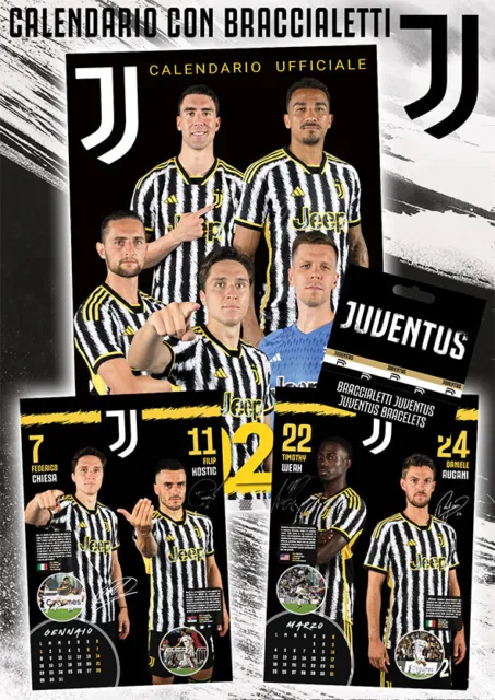Calendario ufficiale 2024 Juventus + braccialetti Euro Publishing