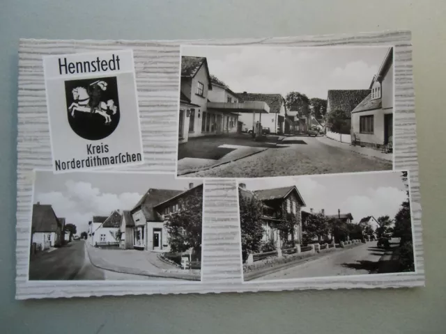 Ansichtskarte Hennstedt i. Dithmarschen Heide Schleswig Holstein Straßenzug