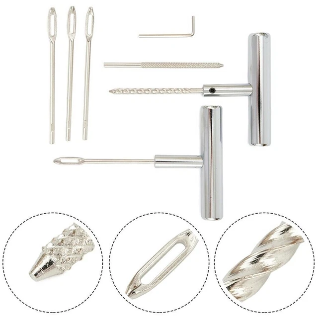 Kit de réparation de pneus sans tube efficace 7 en 1 pour des réparations rapi