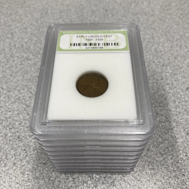 Early Lincoln Cent 1920 - 1929 Slabbed INB Certified Coin 1 c One 1c
