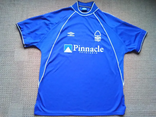 Nottingham Forest Away Shirt 1999/00/01 XL Umbro Blue
