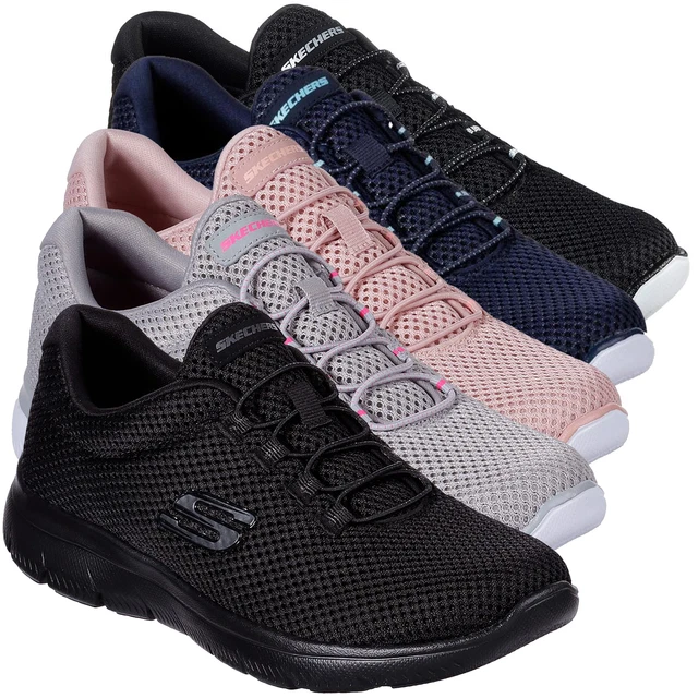 WOMENS SKECHERS SUMMITS-QUICK Lapse Memory Foam Slip On Trainers Sizes 4 to  9 £29.99 - PicClick UK