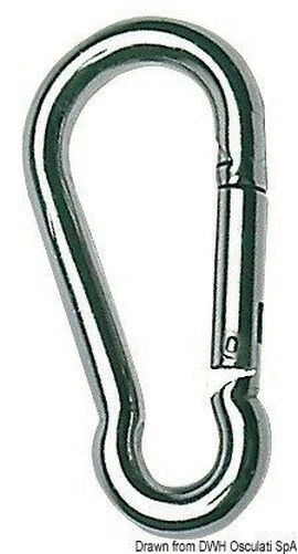 Mousqueton Inox 3 MM Marque Osculati 09.187.03
