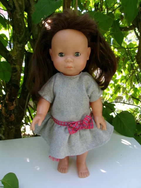 Poupée Miss Corolle 35 cm COROLLE brune corps rayé robe 2004