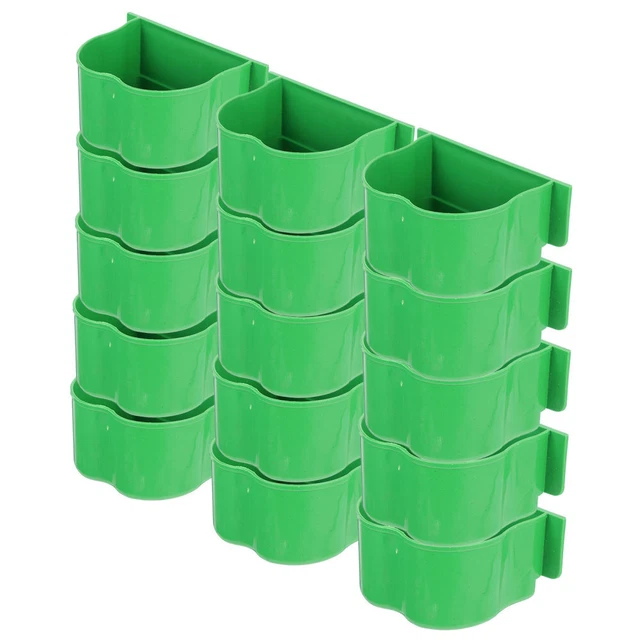 15 pz scatola per cibo pappagallo in plastica gabbie per uccellini per cackatiels erogatore d'acqua