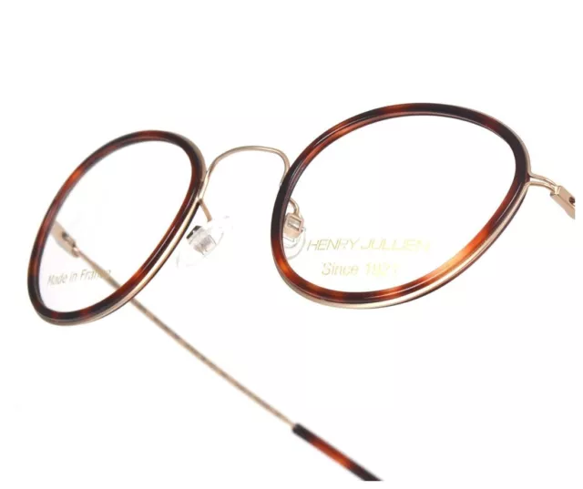 Lunettes de vue rondes marron et or Henri Jullien Monture optique doublée or