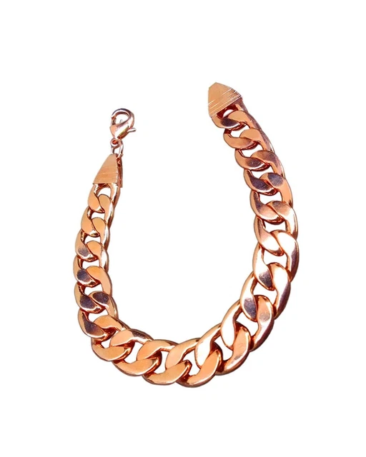 Bracelet Homme Chaîne Figaro Cubain ESHIONER - 20 Cm - Maillons Argentés - Bijou Déclaration Pour Homme