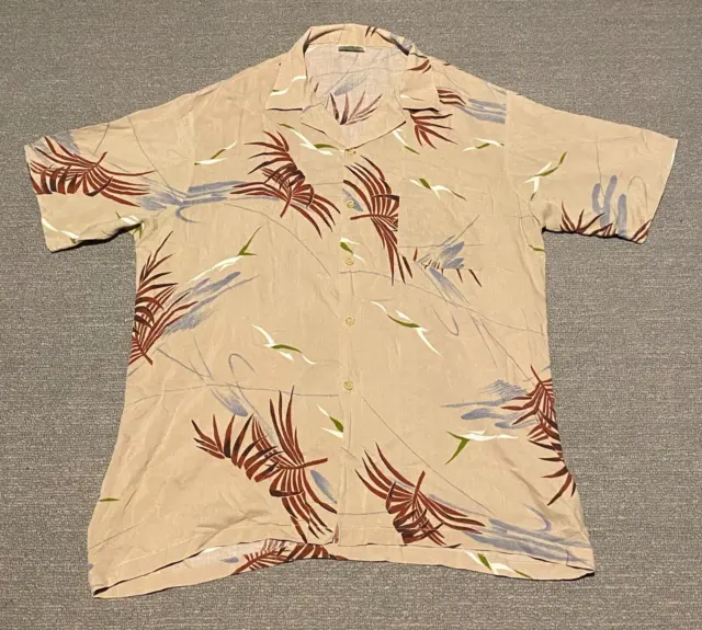 Vintage Sunchaser Shirt Large Brown Polynosic Made In Australia 70s 80s