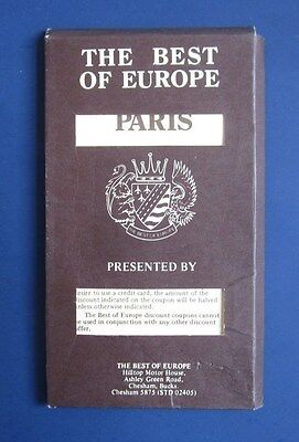 Vintage Best of Europe Coupon Book Paris 1980s