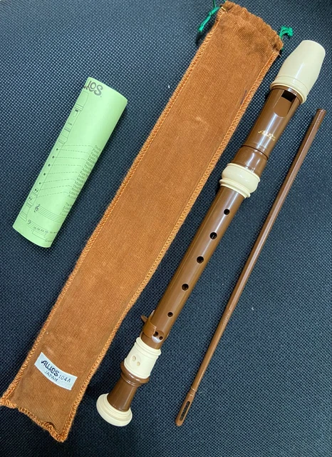 Aulos Flauto Soprano In Do - Diteggiatura Tedesca, Legno Satinato, Con Astuccio E Tavola Diteggiatura - Foto 10