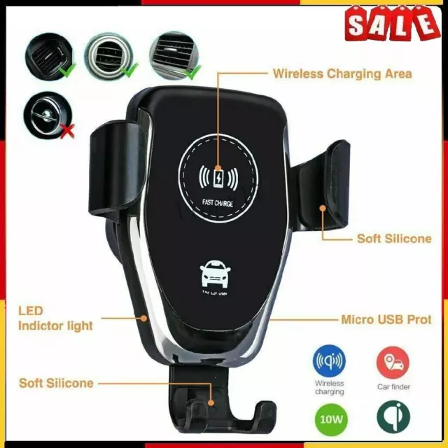 Wireless Charger Auto Handyhalterung Induktions mit ladefunktion Clamping KFZ