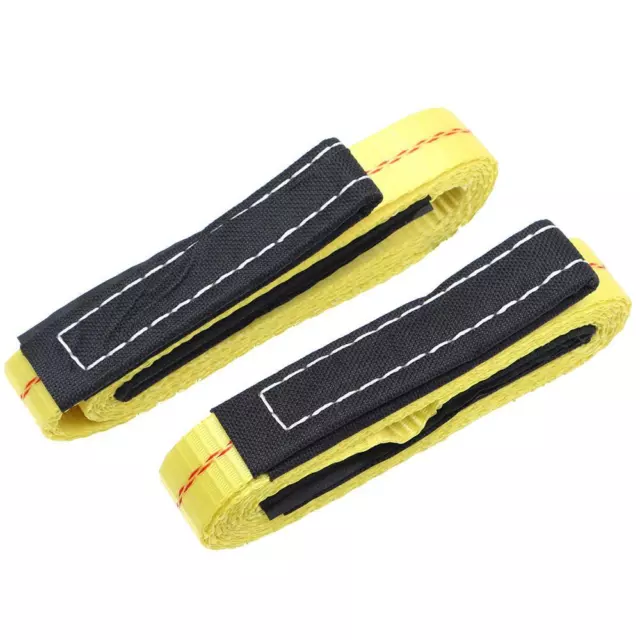 2 Packs Yellow Lift Sling Straps Polyester Heavy Duty Web Sling  Lifting Objects