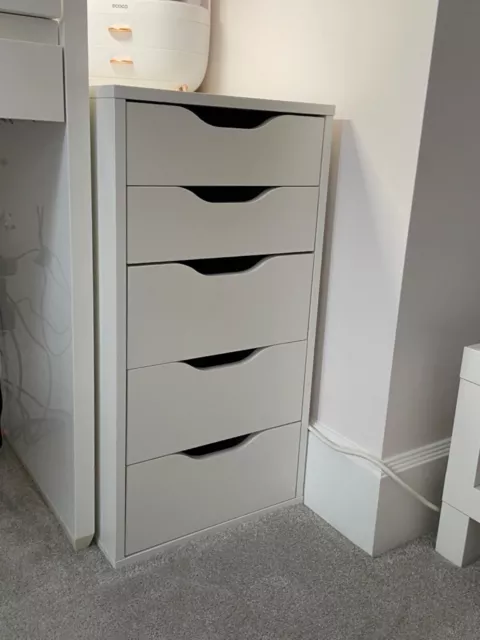 White alex 5 drawers deals