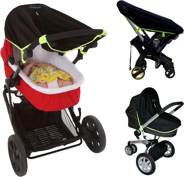 SnoozeShade Original (0-6m) | Universal Baby pram Sun Shade, carrycot and Buggy