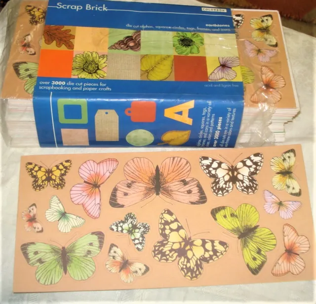 Scrap Brick Colorbok 3000 DIE CUT Tags, Frames, Flowers, Butterflies, Alphabet