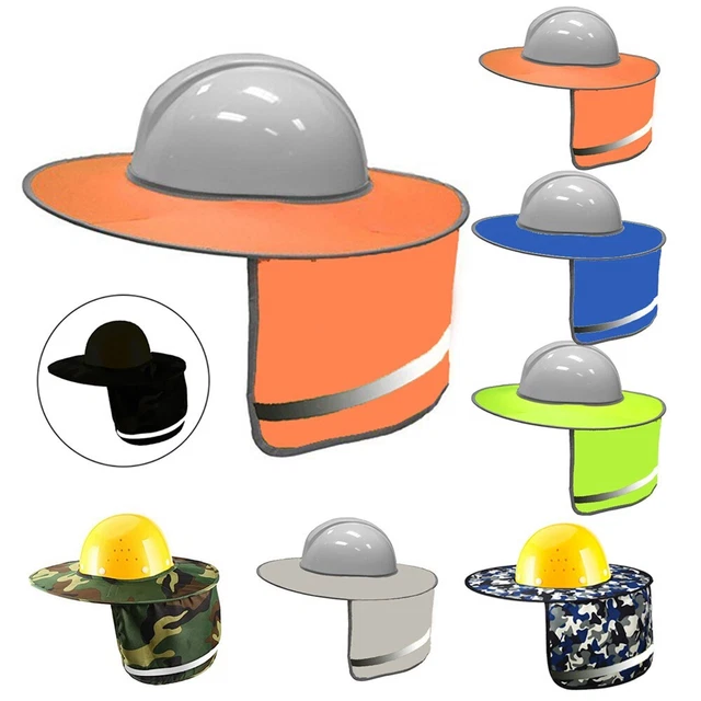Chapeau De Sécurité Fluo Avec Protection Nuque - Taille Unique - Idéal Extérieur