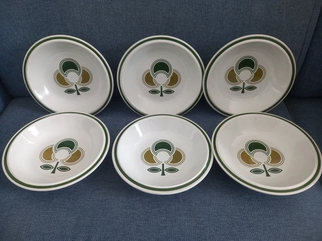 Set 6 Piatti Fondi Bakir, 24 Cm, Blu, In Ceramica Dipinta A Mano, Lavabili In Lavastoviglie E Microonde